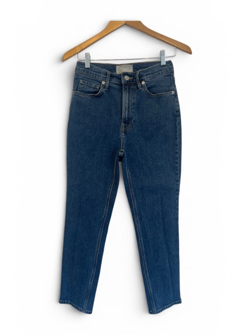 Everlane The Original Cheeky Jean Dark Wash High Rise Cropped (26)